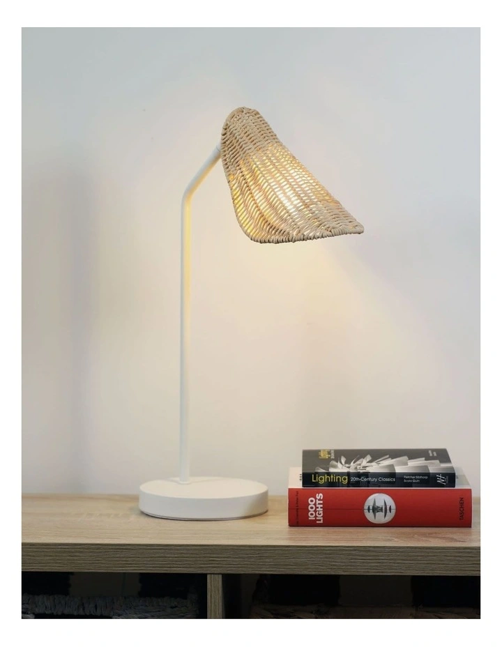 Malta Rattan Table Lamp White image 2