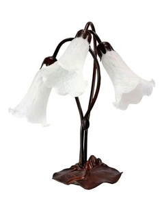 Triple Lily Lamp White