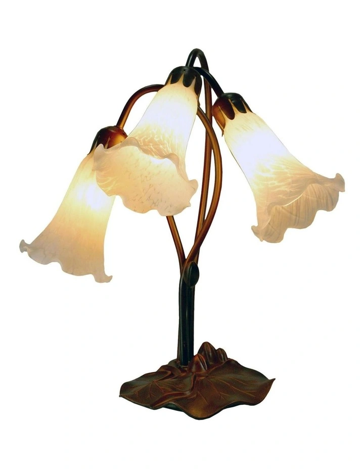 Triple Lily Lamp White image 2