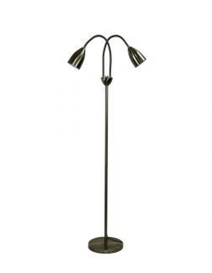Stan Twin Floor Lamp Antique Brass image 4