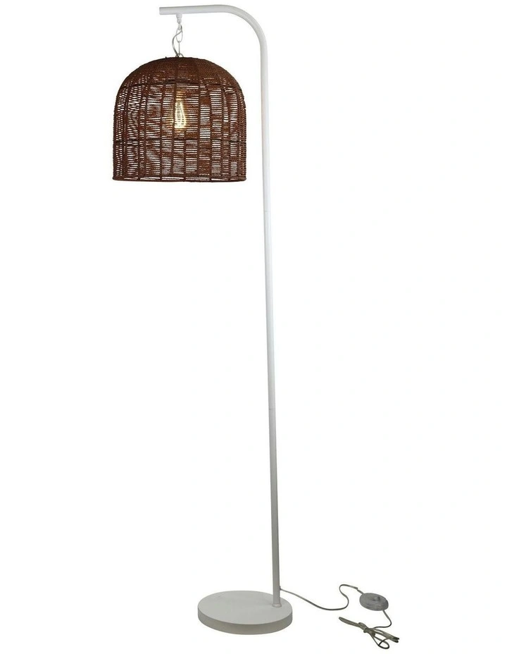Jess Floor Lamp With White Base And Poppa Shade image 2