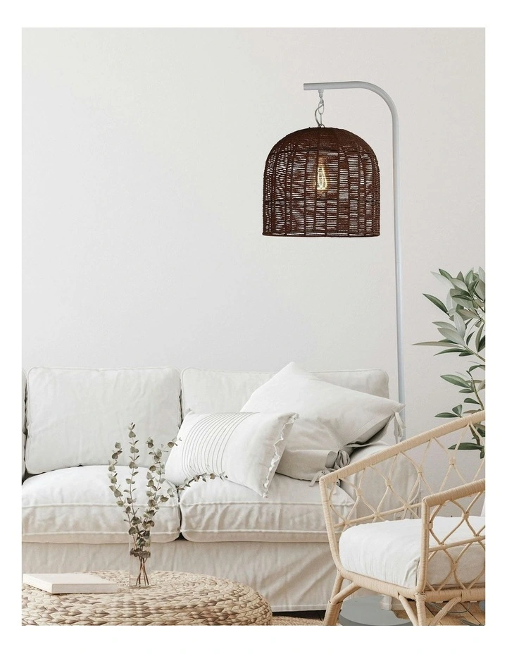 Jess Floor Lamp With White Base And Poppa Shade image 3