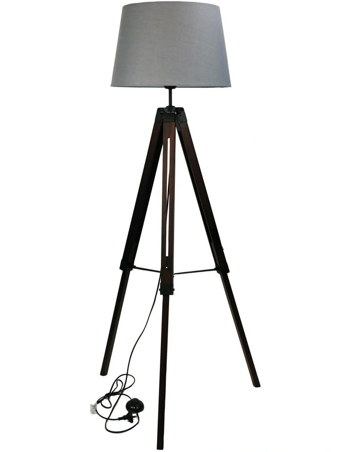 Trevi Complete Base & Shade Floor Lamp Grey image 1