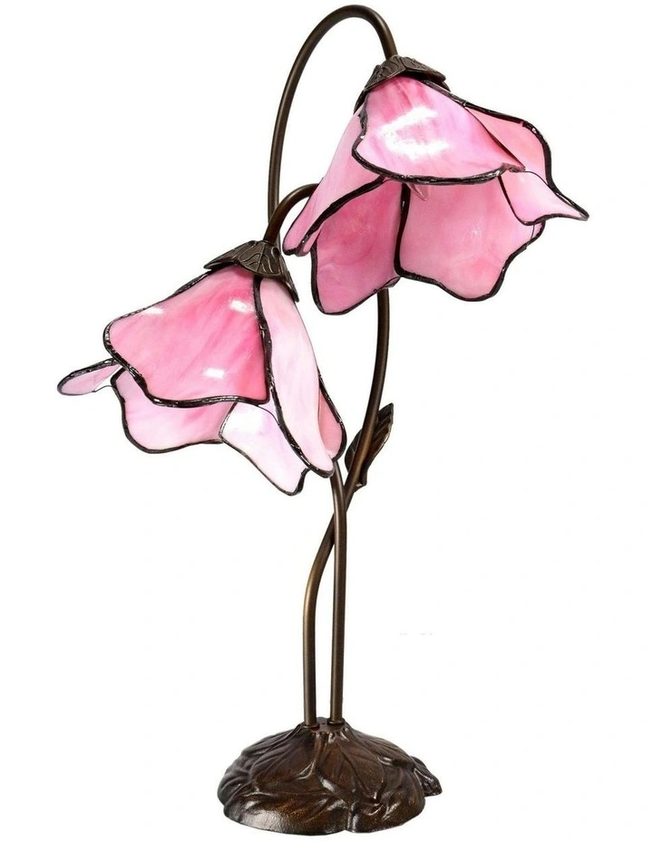 Twin Lotus Lamp Pink image 2