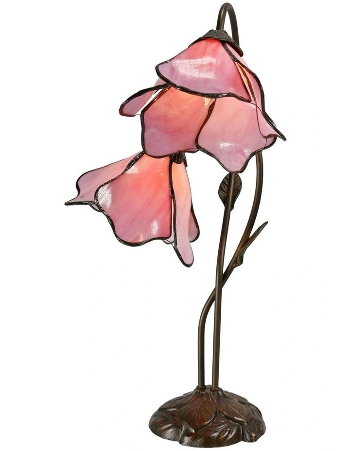 Twin Lotus Lamp Pink image 3