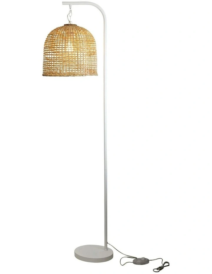 Jess Floor Lamp With White Base And Batur Shade image 1