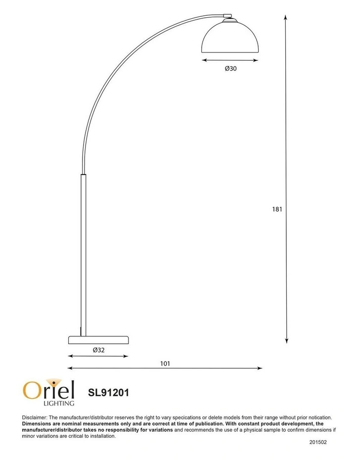 DomeArc Retro Floor Lamp Black image 2