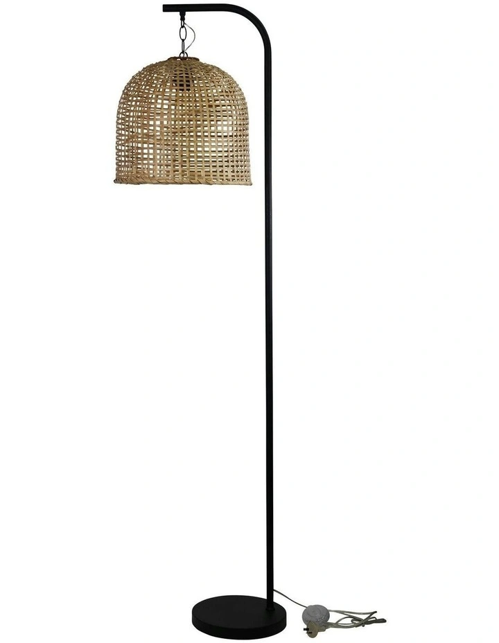 Jess Floor Lamp With Black Base And Batur Shade image 2