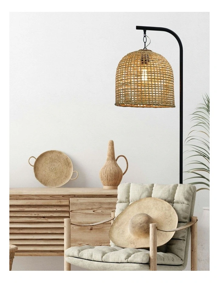 Jess Floor Lamp With Black Base And Batur Shade image 3