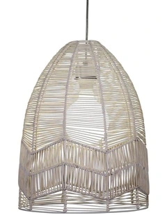 Serang Cane Pendant Light Shade Only White 35cm