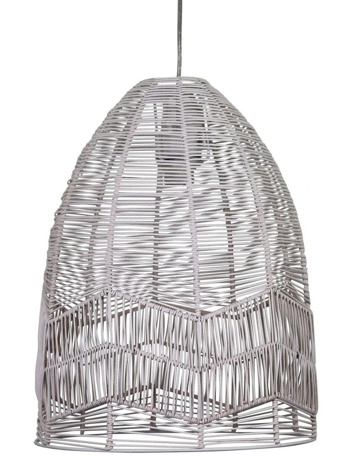 Serang Cane Pendant Light Shade Only White 35cm image 2