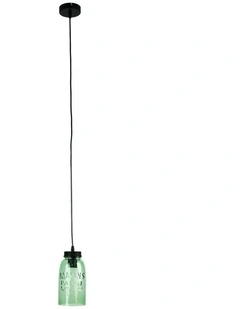 Mason Vintage Jar Pendant Green