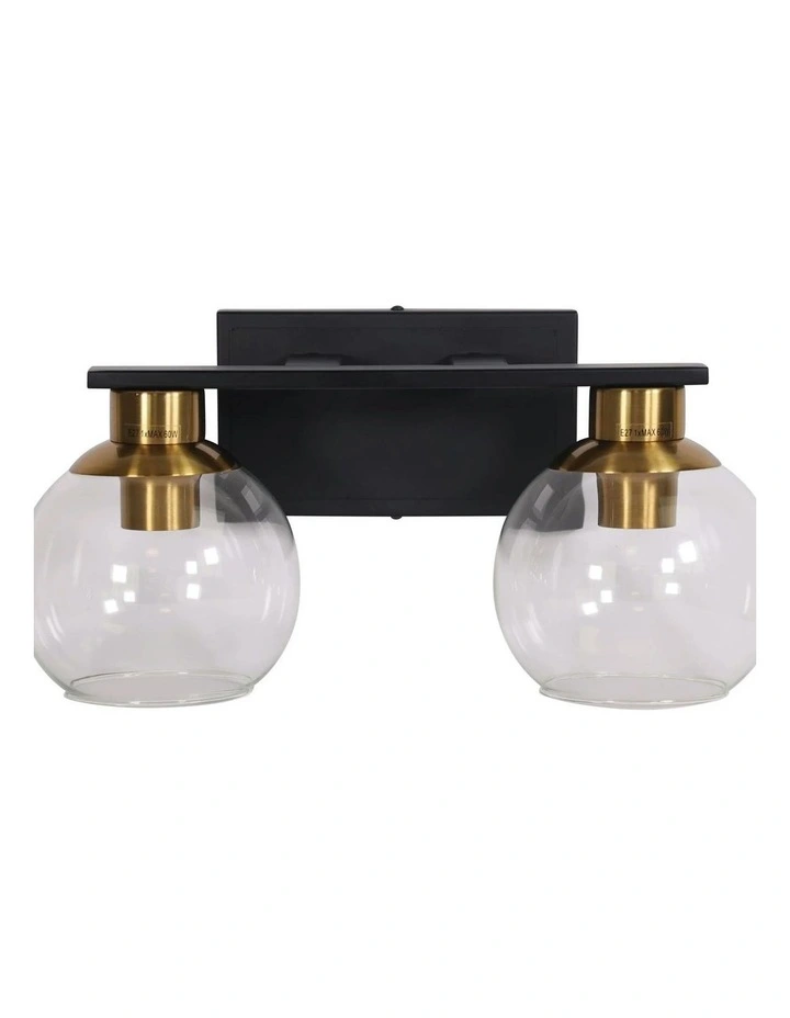 Clayton Double Wall Light Clear Glass image 1