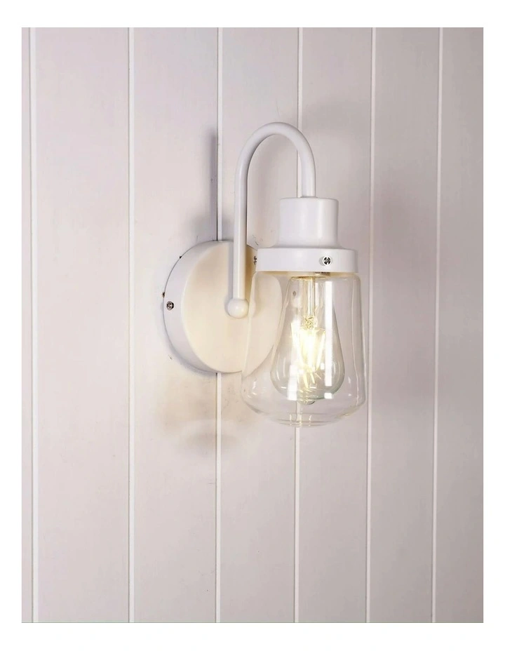 Kilcoy Industrial Wall Light White image 2