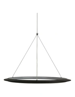 Saturn Modern Tricolour LED Halo Pendant Light Black 60cm