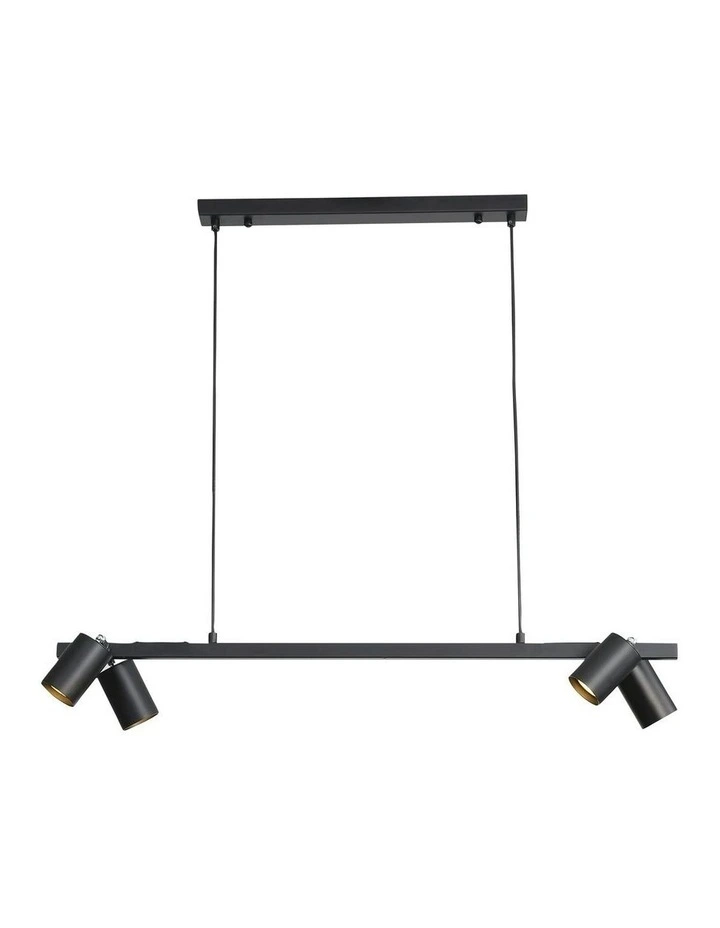 Bridge 4lt Spot Pendant Light Black image 3