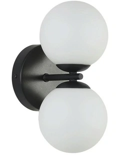 Oberon 2 Wall Light Black
