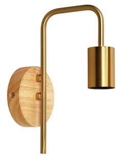 Lane Real Timber Wall Light Satin Brass