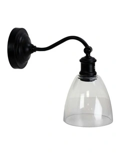 Warwick Wall Light Black/Clear
