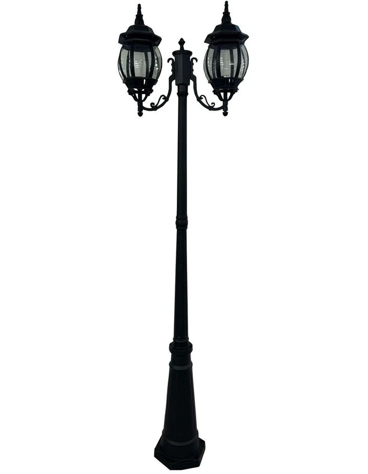 Highgate Twin Tradtional Outdoor Post Light Black image 1
