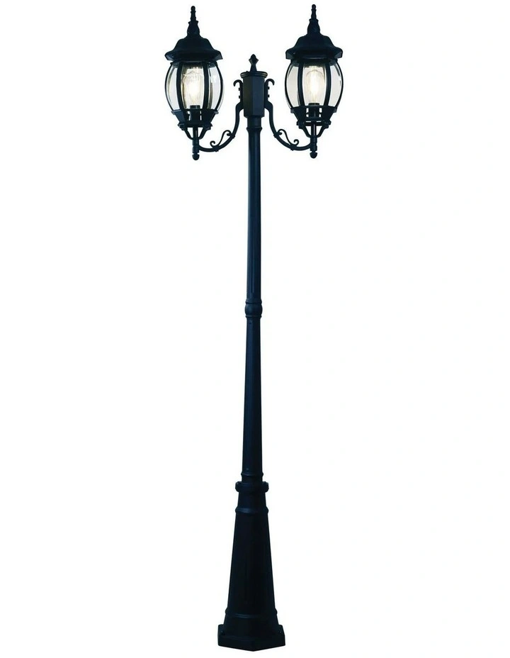 Highgate Twin Tradtional Outdoor Post Light Black image 2