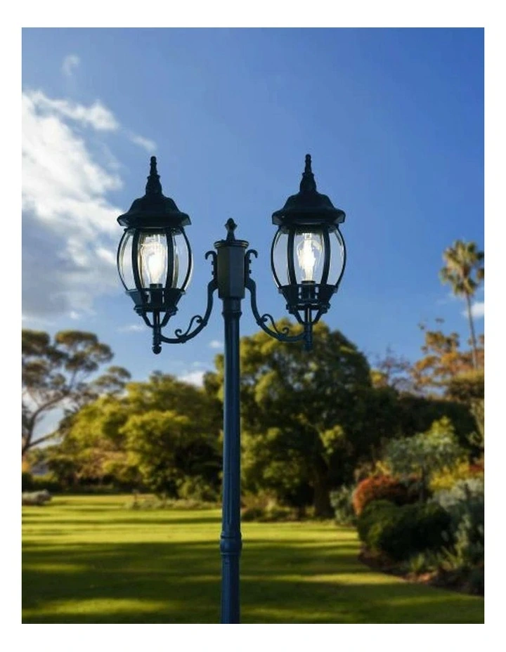 Highgate Twin Tradtional Outdoor Post Light Black image 3