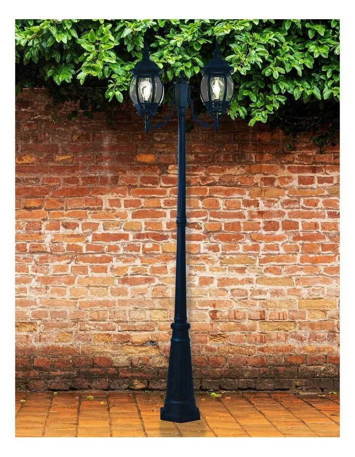 Highgate Twin Tradtional Outdoor Post Light Black image 4