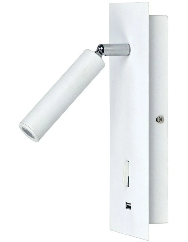 Hotel 3w LED Spot With Usb & Switch White image 1