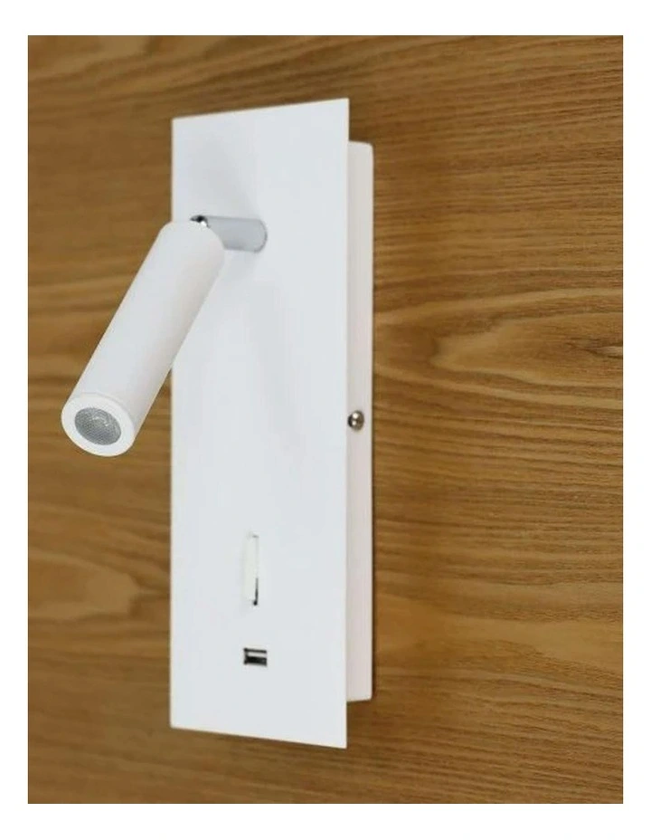 Hotel 3w LED Spot With Usb & Switch White image 2