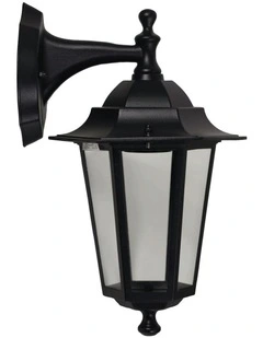 Ascot Traditional Outdoor Wall Light Up Black