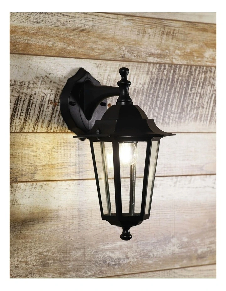 Ascot Traditional Outdoor Wall Light Up Black image 2