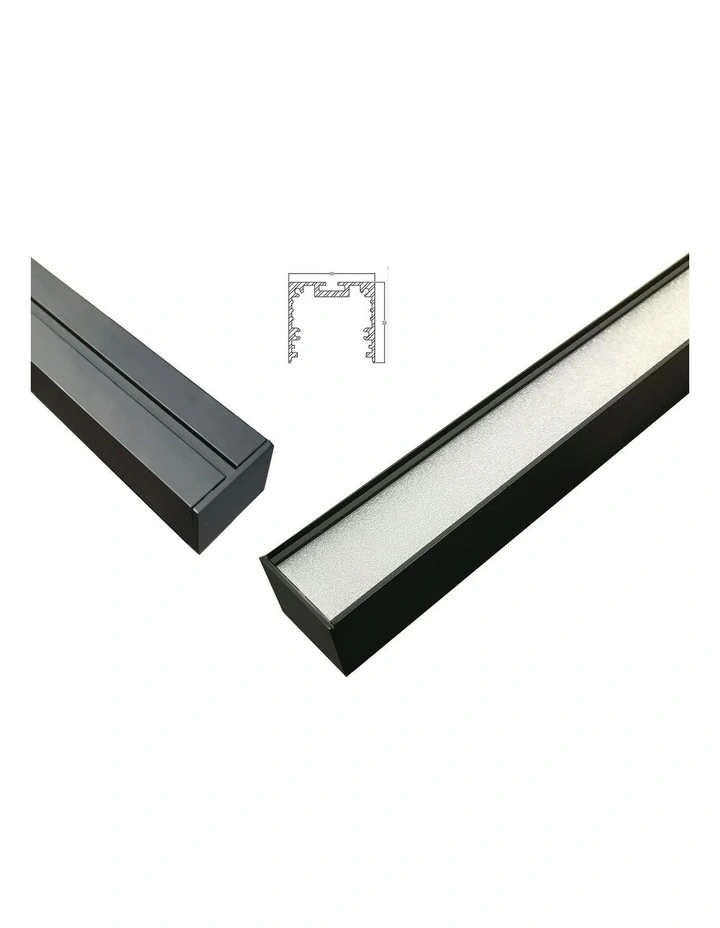 Shard Slimline Tricolour LED Pendant Light Black 1500cm image 2