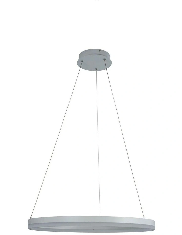 Cronus Modern Tricolour LED Halo Pendant Light White 60cm image 2