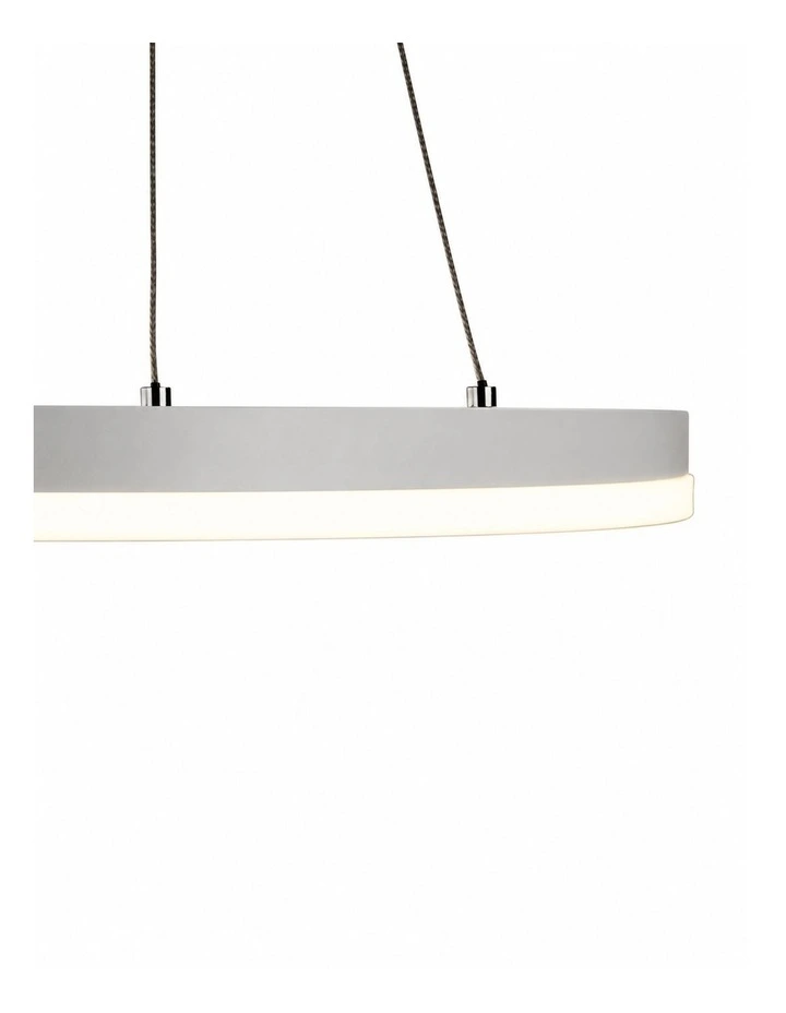 Cronus Modern Tricolour LED Halo Pendant Light White 60cm image 5