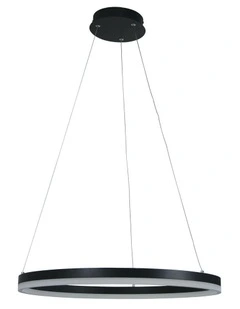 Cronus Modern Tricolour LED Halo Pendant Light Black 60cm