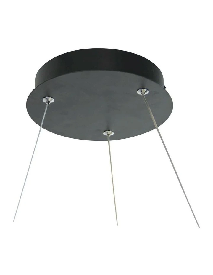 Cronus Modern Tricolour LED Halo Pendant Light Black 60cm image 3