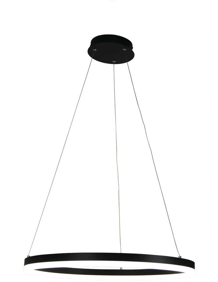 Cronus Modern Tricolour LED Halo Pendant Light Black 60cm image 5