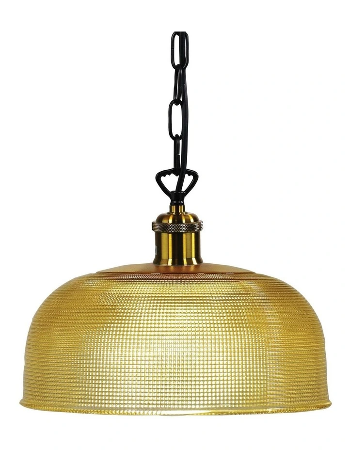 Maison 27 Halophane Glass Pendant Light Amber image 2