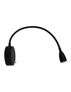 Flexi 3w Led Switched Flexible Wall Light Black