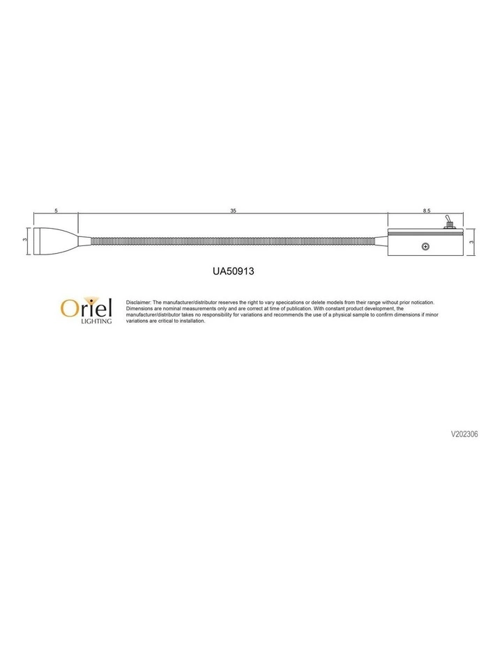 Flexi 3w Led Switched Flexible Wall Light Black image 3