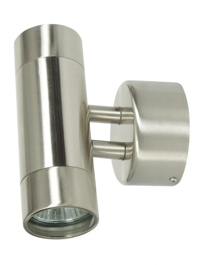 Comma Outdoor Up-Down Wall Light Brushed Chrome 2lt 240v image 1