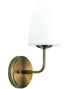 Hopley Glass Wall Light Satin Brass