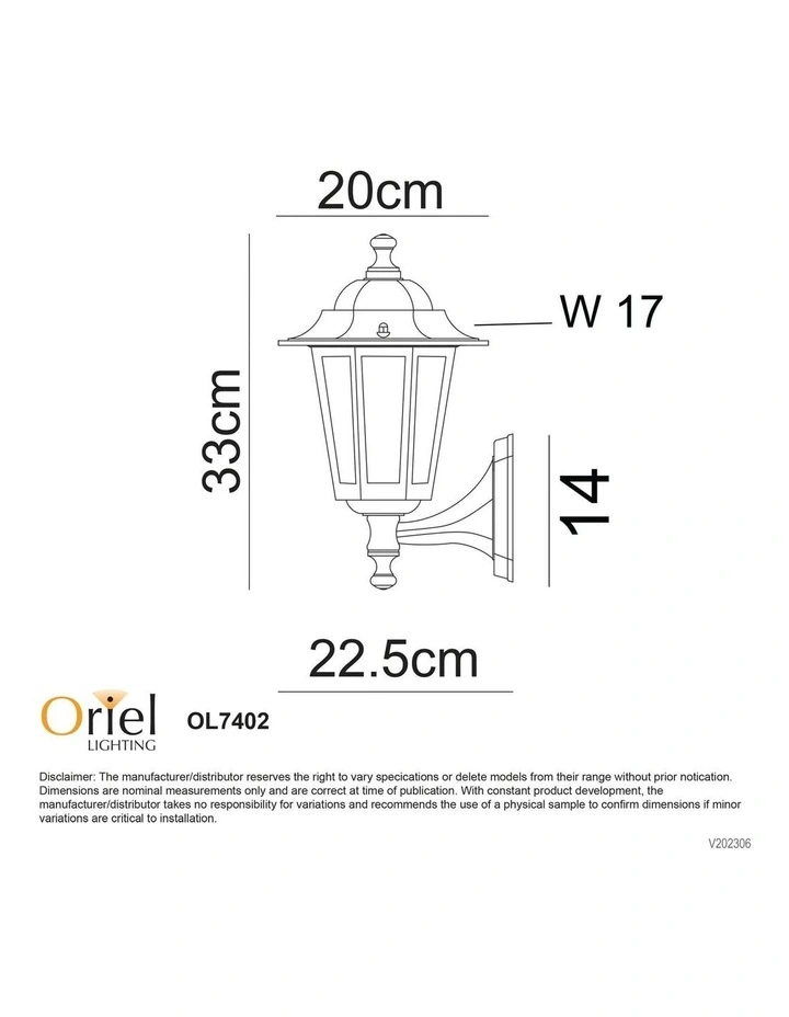 Ascot Traditional Outdoor Wall Light Down White image 3