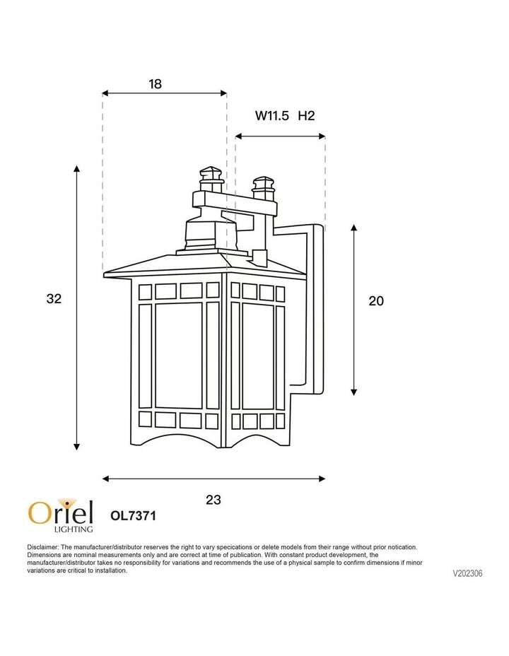Horsham Outdoor Wall Light Black image 3