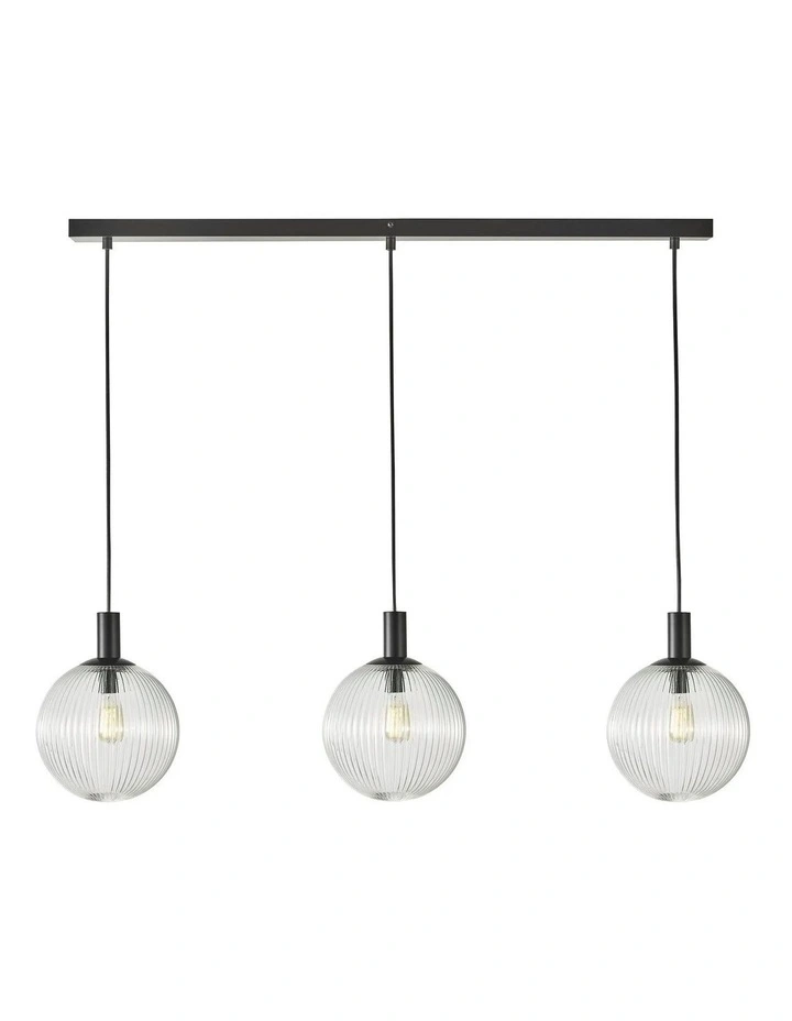 Legarno Trilight 3 Light Pendant Light Clear Glass image 1