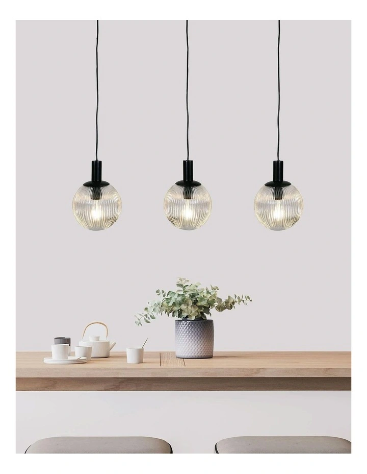 Legarno Trilight 3 Light Pendant Light Clear Glass image 2