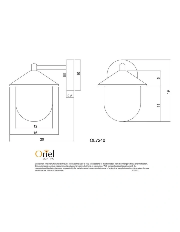 Monza Outdoor Wall Light Black image 4
