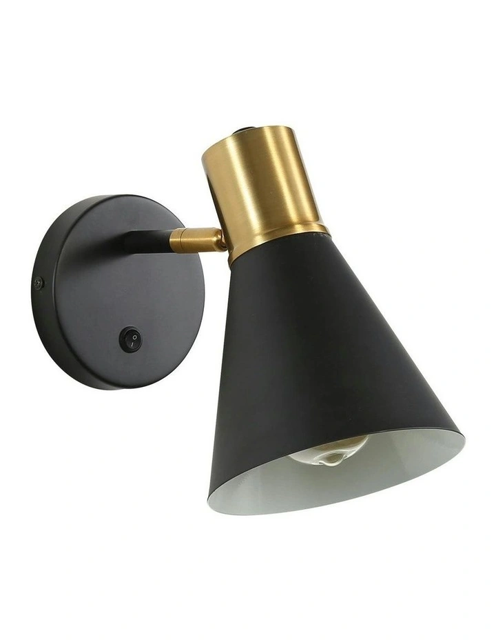 Norbert Wall Light With Switch Satin Brass 1lt image 2