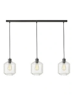 Marconi Trilight 3 Light Pendant Light Clear Glass