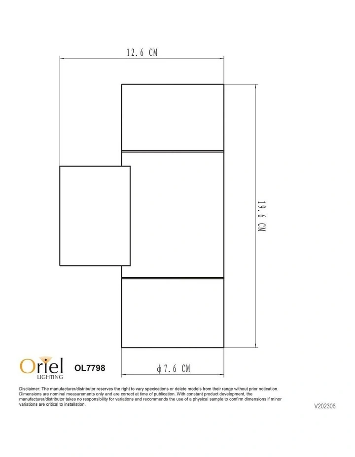 Latitude Up/Down Outdoor Wall Light Black image 4